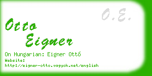otto eigner business card